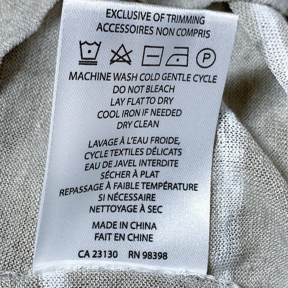 Judith & Charles Linen Poppy Stripe Sweater Top in Grey Taupe - Picture 10 of 11